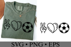 Peace Love Football Svg | Game Day Svg | Shirt Svg Product Image 1
