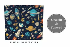 Art School Tumbler Wrap Design, Galaxy Tumbler Sublimation Product Image 3