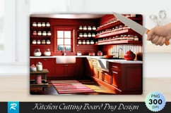 Merry Christmas Wooden Sign in Snowy Yard Cutting Board PNG Product Image 1
