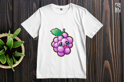 Cute Grape Characters Illustration Clipart Sublimation PNG Product Image 3