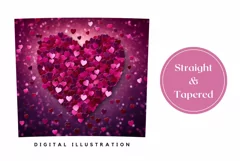 Love Heart Tumbler, Valentine's Day Sublimation Designs Product Image 3
