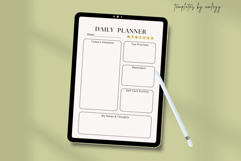 Elegant Daily Planner Template | Sophisticated Printable Product Image 3
