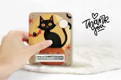 Cartoon Halloween Black Cat Money Card, Printable Halloween Product Image 3