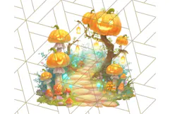 Halloween Witch House Clipart PNG with Potions and Brooms Product Image 3
