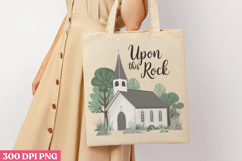 Upon The Rock ,m PNG, Retro Church Sublimation PNG Product Image 1