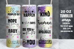 Motivational Quotes Tumbler Wrap Sublimation Product Image 1