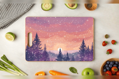 Winter Dreamy Sunset Cutting Boards sublimation Design Product Image 3
