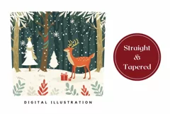 Christmas Tumbler Wrap, Winter Forest Tumbler Sublimation Product Image 3