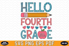 Hello Fourth Grade SVG | Quotes | SVG Cut files Product Image 1