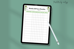 Weekly Self-Care Checklist Planner | Mental Health &amp; Wellnes Product Image 2