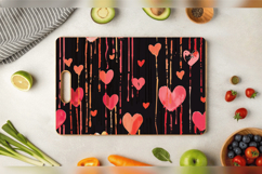 Dripping Loving Hearts Cutting Boards sublimation Design Product Image 3