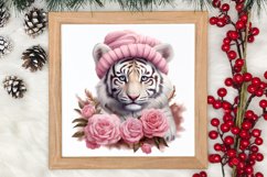 Cute Pink Christmas Animals Clipart Sublimation Product Image 3