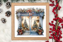 Christmas Window Sublimation Clipart, Christmas Window Product Image 3