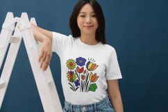 Vibrant Spring Floral Embroidery Design Product Image 3