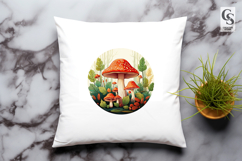Red Forest Mushroom Clipart Sublimation PNG Product Image 3