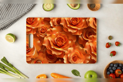 Fall 3D Orange Roses Cutting Boards sublimation Design Product Image 3