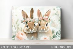 Cute Bunny Cutting Board. Bunny Kitchen Cutting Board Design Product Image 1
