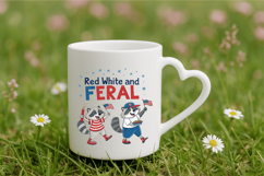 4th of July Raccoon Patriotic PNG Sublimation Design Product Image 3