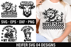 Heifer SVG Design - Hanging With My herd Product Image 1