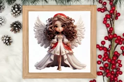 Christmas Black Angel Clipart , Christmas Angel PNG Product Image 3