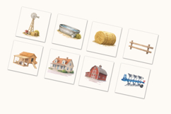On the Farm Watercolor Clipart - 20 Png Product Image 3