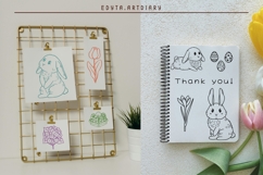 Easter individual elements, spring cute vector line arts Product Image 3