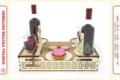 Wine Serving Tray - laser cutting file - Glowforge ready SVG Product Image 2
