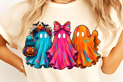 Preppy Halloween Ghost Neon PNG, Cute Boo Ghost Coquette PNG Product Image 3