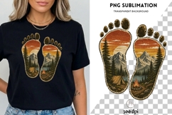 Vintage Bigfoot Footprints PNG, Camping Footprint Clipart Product Image 3