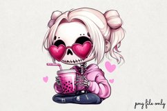 Valentines day skeletons Clipart PNG Product Image 1