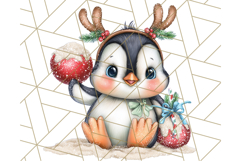 Christmas Penguins The Beach Clipart PNG, Tropical Holiday Product Image 3