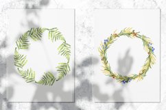 Watercolor Wild flower wreath Clipar Product Image 3