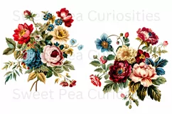 Flowers, Junk Journal, PNG, Clipart, Ephemera, Botanical Product Image 3
