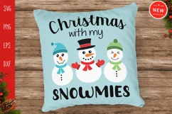 Christmas With My Snowmies Svg, Christmas Snowmies Svg Product Image 4