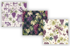 Pastel Grape Gingham Digital Paper, Seamless Watercolor Product Image 5