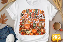 Pumpkin Spice Everything Nice PNG, Fall Coffee Pumpkin Product Image 3