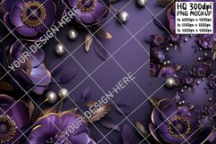 Gilded Floral Splendor: Digital Wallpaper Product Image 1