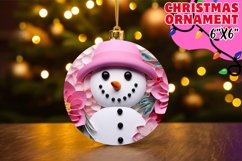 Colorful Sublimation Printing: Winter Ornament Magic Product Image 1