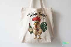Funny Animals Wine Clipart PNG Product Image 3