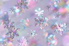 Iridescent Snowflakes Glitter Background for Crafts Product Image 1