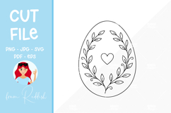 Easter SVG Line Art Cut File Product Image 1