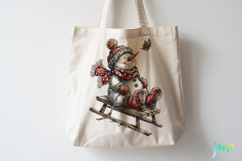 Whimsical Christmas Snowmans Clipart Product Image 3