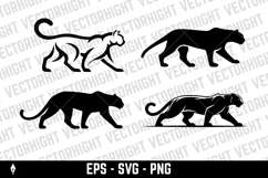 Illustration of a panther or cougar in a walking Product Image 3