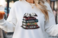 READERS ARE LEADERS! PNG, Book Lover Sublimation PNG Product Image 3