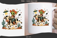UFO cowgirl png design for T-shirts Product Image 3