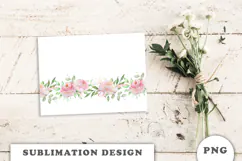 Watercolor Flowers Seamless Border png Product Image 3