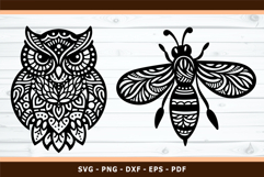 Zentangle Animals SVG, Animal Mandala SVG Product Image 3