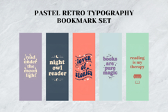 Pastel Retro Typography Bookmark Set,Groovy 70s Aesthetic Product Image 3
