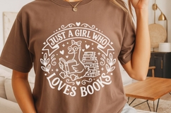 Just A Girl Who Loves Books Svg, Book Lover Svg, goose Svg. Product Image 4