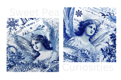 Vintage, Blue, Victorian, Overlay, Ephemera, PNG, Clipart Product Image 3